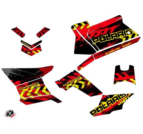 Kit Déco Quad Lifter Polaris Scrambler 850-1000 XP Rouge Jaune (2015-2019)