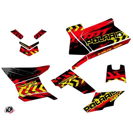 Kit Déco Quad Lifter Polaris Scrambler 850-1000 XP Rouge Jaune (2015-2019)