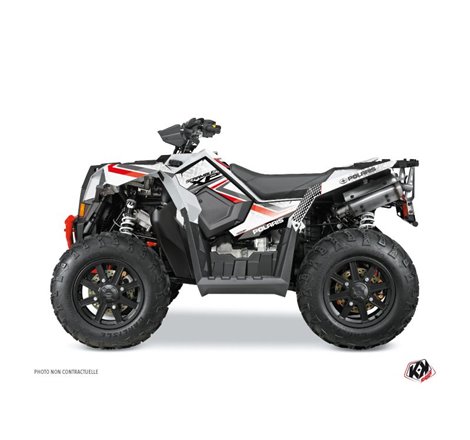 Kit Déco Quad Rock Polaris Scrambler 850-1000 XP Blanc Rouge (2015-2019)