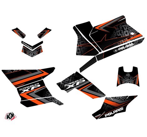 Kit Déco Quad Rock Polaris Scrambler 850-1000 XP Noir Orange (2015-2019)