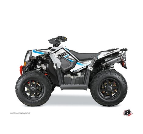 Kit Déco Quad Rock Polaris Scrambler 850-1000 XP Blanc Bleu (2015-2019)