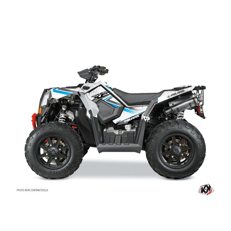 Kit Déco Quad Rock Polaris Scrambler 850-1000 XP Blanc Bleu (2015-2019)