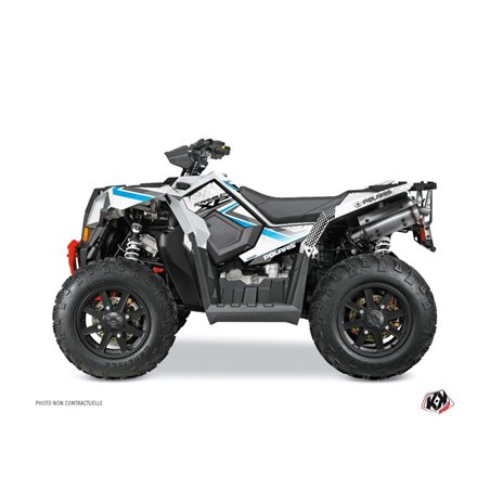 Kit Déco Quad Rock Polaris Scrambler 850-1000 XP Blanc Bleu (2015-2019)