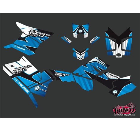 Kit Déco Quad Factory Polaris Scrambler 850-1000 XP Bleu FULL (2015-2019)