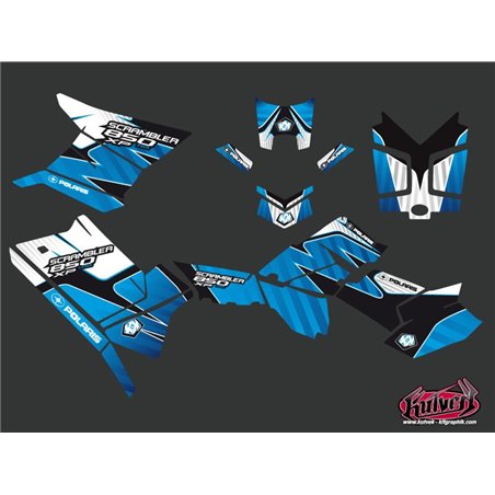 Kit Déco Quad Factory Polaris Scrambler 850-1000 XP Bleu FULL (2015-2019)