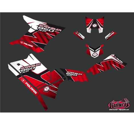 Kit Déco Quad Factory Polaris Scrambler 850-1000 XP Rouge (2015-2019)