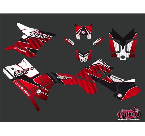Kit Déco Quad Factory Polaris Scrambler 850-1000 XP Rouge FULL (2015-2019)