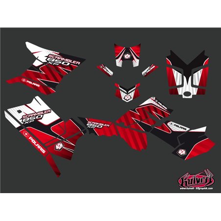 Kit Déco Quad Factory Polaris Scrambler 850-1000 XP Rouge FULL (2015-2019)