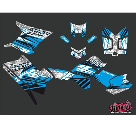 Kit Déco Quad Spirit Polaris Scrambler 850-1000 XP Bleu FULL (2015-2019)