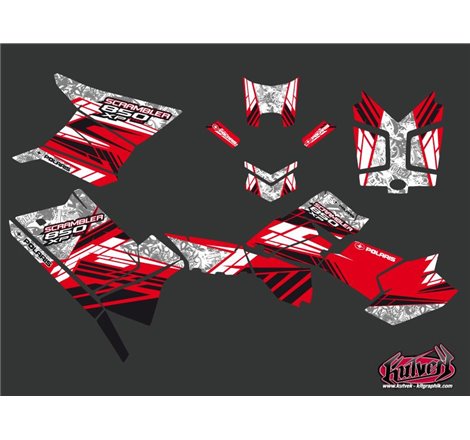Kit Déco Quad Spirit Polaris Scrambler 850-1000 XP Rouge FULL (2015-2019)