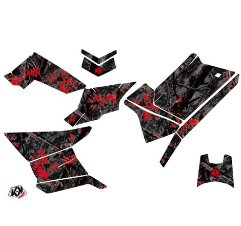 Kit Déco Quad Camo Polaris Scrambler 850-1000 XP Noir Rouge (2015-2019)