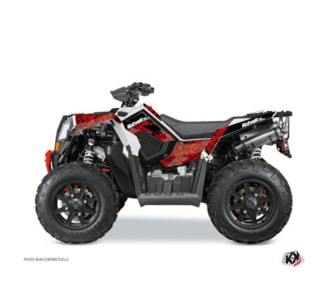 Kit Déco Quad Predator Polaris Scrambler 850-1000 XP Rouge Noir (2015-2019)