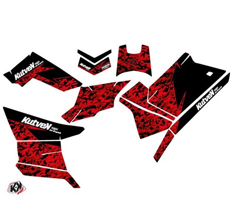 Kit Déco Quad Predator Polaris Scrambler 850-1000 XP Rouge Noir (2015-2019)