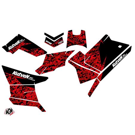 Kit Déco Quad Predator Polaris Scrambler 850-1000 XP Rouge Noir (2015-2019)