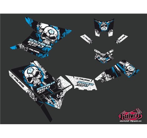 Kit Déco Quad Trash Polaris Scrambler 850-1000 XP Noir Bleu (2015-2019)