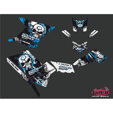 Kit Déco Quad Trash Polaris Scrambler 850-1000 XP Noir Bleu (2015-2019)