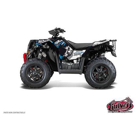 Kit Déco Quad Trash Polaris Scrambler 850-1000 XP Noir Bleu FULL (2015-2019)