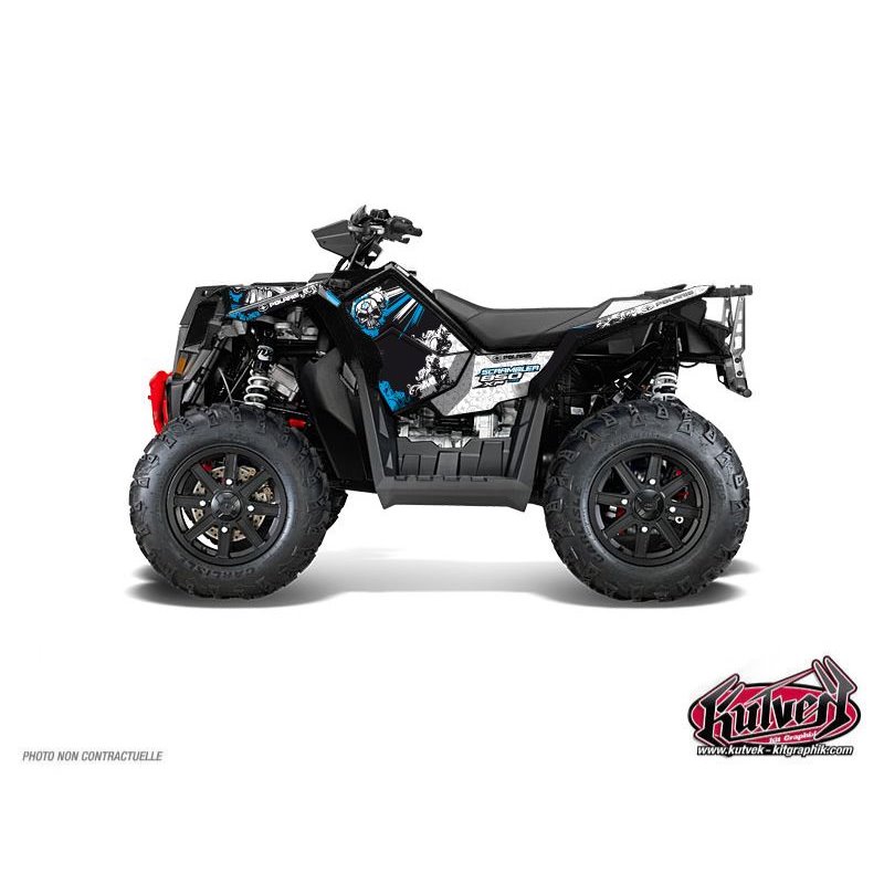 Kit Déco Quad Trash Polaris Scrambler 850-1000 XP Noir Bleu FULL (2015-2019)