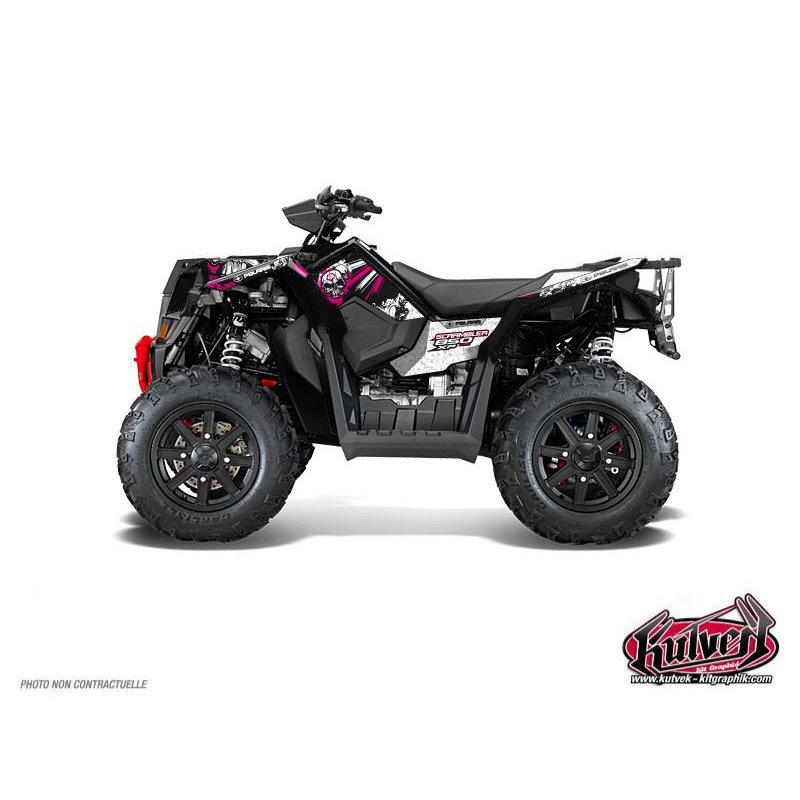 Kit Déco Quad Trash Polaris Scrambler 850-1000 XP Noir Rose (2015-2019)