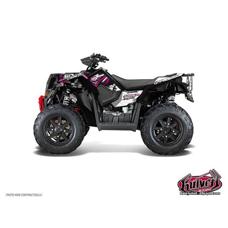 Kit Déco Quad Trash Polaris Scrambler 850-1000 XP Noir Rose (2015-2019)