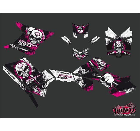Kit Déco Quad Trash Polaris Scrambler 850-1000 XP Noir Rose FULL (2015-2019)