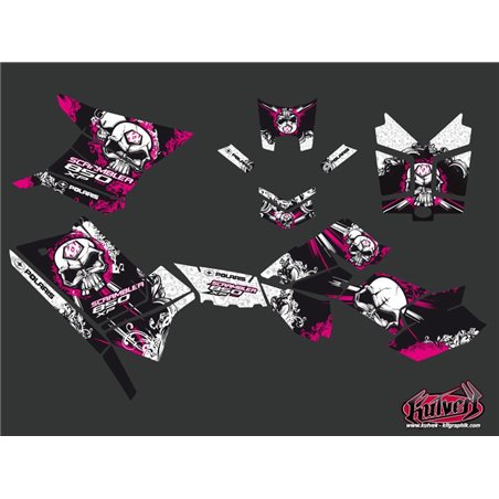 Kit Déco Quad Trash Polaris Scrambler 850-1000 XP Noir Rose FULL (2015-2019)