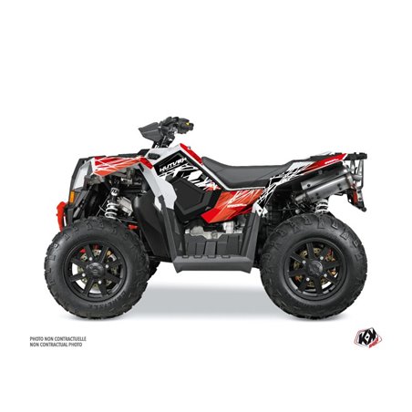 Kit Déco Quad Eraser Polaris Scrambler 850-1000 XP Rouge Blanc (2015-2019)