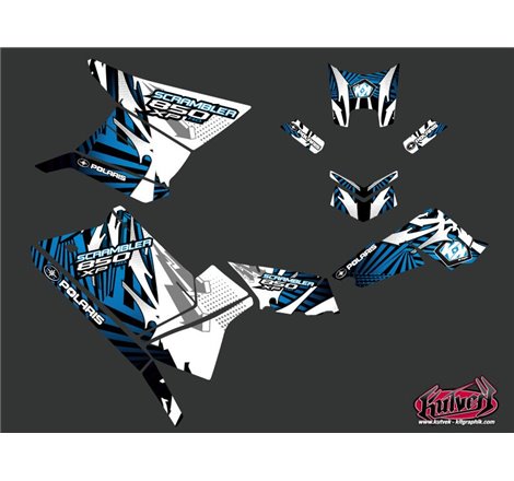 Kit Déco Quad Graff Polaris Scrambler 850-1000 XP Bleu (2015-2019)
