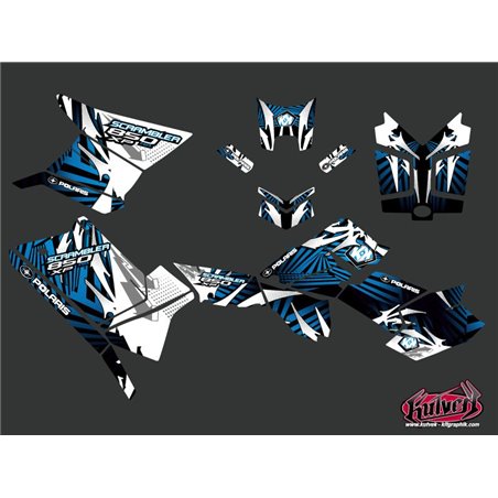 Kit Déco Quad Graff Polaris Scrambler 850-1000 XP Bleu FULL (2015-2019)