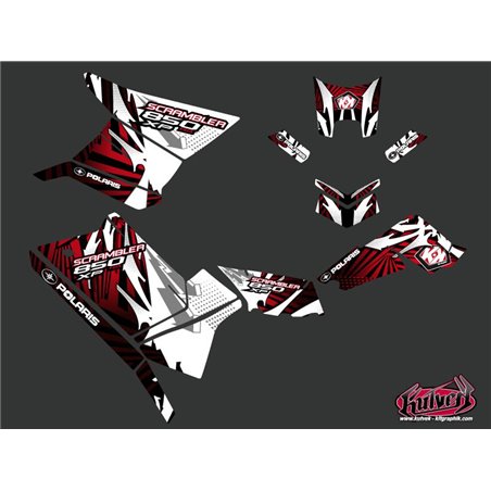 Kit Déco Quad Graff Polaris Scrambler 850-1000 XP Rouge (2015-2019)