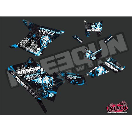 Kit Déco Quad Freegun Polaris Scrambler 850-1000 XP Bleu (2015-2019)
