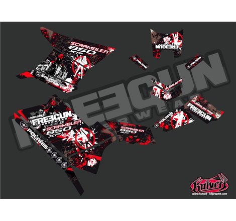 Kit Déco Quad Freegun Polaris Scrambler 850-1000 XP Rouge (2015-2019)