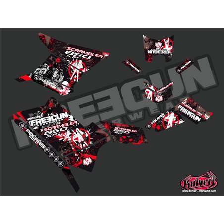 Kit Déco Quad Freegun Polaris Scrambler 850-1000 XP Rouge (2015-2019)