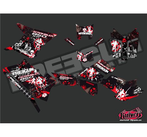 Kit Déco Quad Freegun Polaris Scrambler 850-1000 XP Rouge FULL (2015-2019)