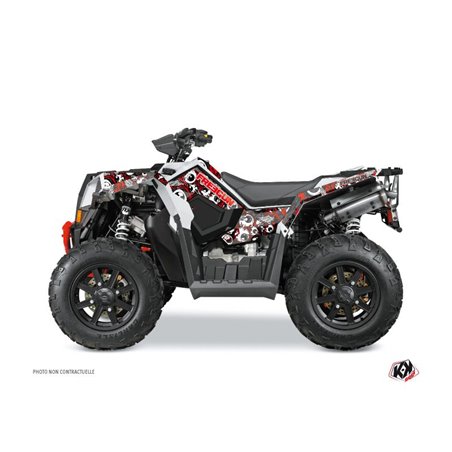 Kit Déco Quad Freegun Eyed Polaris Scrambler 850-1000 XP Rouge Gris (2015-2019)