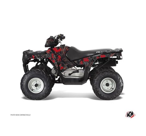Kit Déco Quad Camo Polaris 90 Sportsman Noir Rouge (2007-2016)