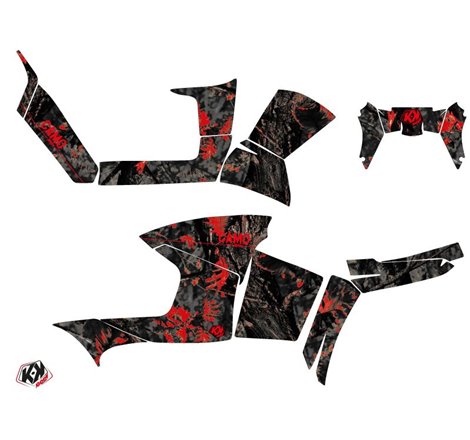 Kit Déco Quad Camo Polaris 90 Sportsman Noir Rouge (2007-2016)