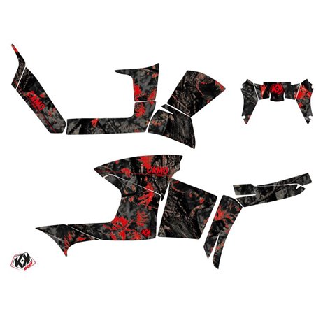 Kit Déco Quad Camo Polaris 90 Sportsman Noir Rouge (2007-2016)