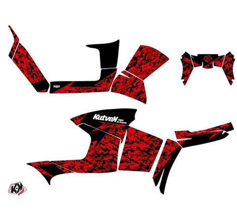 Kit Déco Quad Predator Polaris 90 Sportsman Rouge Noir (2007-2016)
