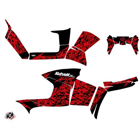 Kit Déco Quad Predator Polaris 90 Sportsman Rouge Noir (2007-2016)