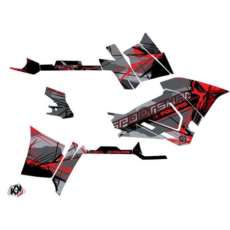 Kit Déco Quad Evil Polaris 450 Sportsman Gris Rouge (2018-2020)