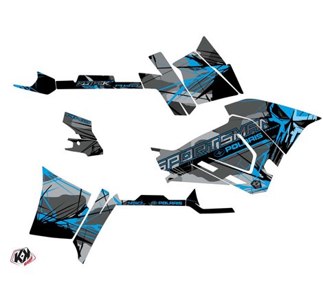 Kit Déco Quad Evil Polaris 450 Sportsman Gris Bleu (2018-2020)