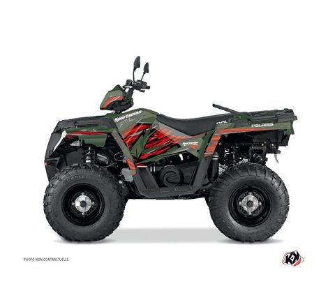 Kit Déco Quad Jungle Polaris 450 Sportsman Vert Rouge (2018-2020)