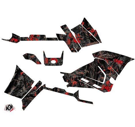 Kit Déco Quad Camo Polaris 450 Sportsman Noir Rouge  (2018-2020)