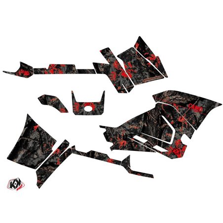 Kit Déco Quad Camo Polaris 450 Sportsman Noir Rouge  (2018-2020)