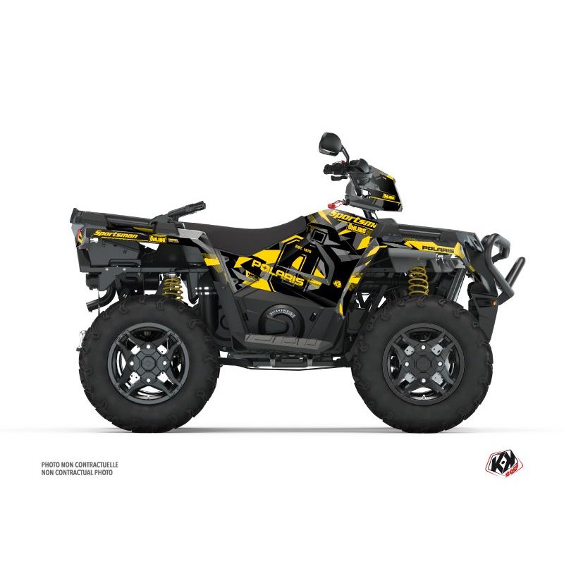 Kit Déco Quad Ohlins Polaris 450 Sportsman Gris Jaune (2018-2020)