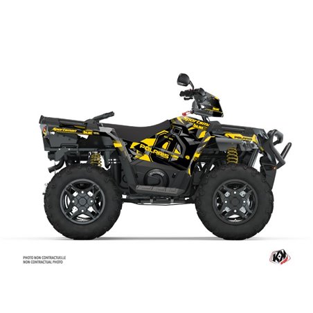 Kit Déco Quad Ohlins Polaris 450 Sportsman Gris Jaune (2018-2020)