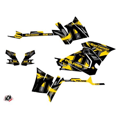 Kit Déco Quad Ohlins Polaris 450 Sportsman Gris Jaune (2018-2020)