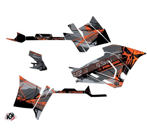 Kit Déco Quad Evil Polaris 450 Sportsman Gris Orange (2021-2023)