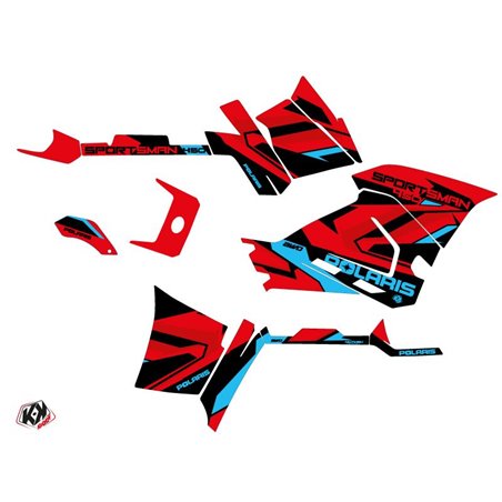 Kit Déco Quad Hidden Polaris 450 Sportsman Rouge Bleu (2021-2023)